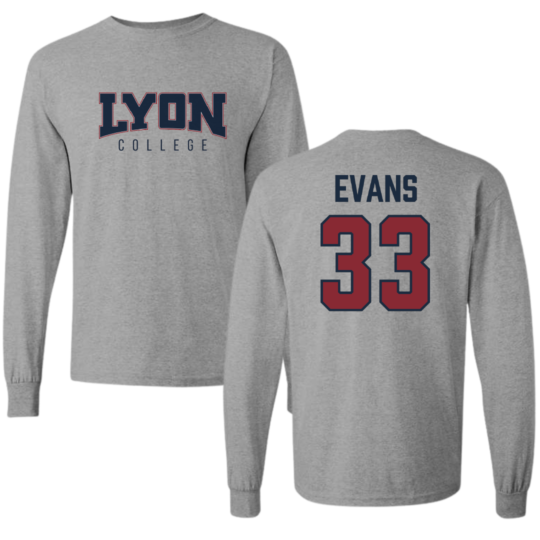 Lyon College Basketball (W) Sport Gray Long Sleeve - #33 Niya Evans