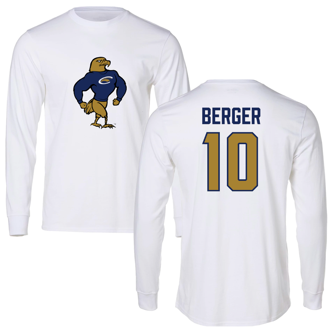 PennWest Clarion Basketball (W) White Performance Long Sleeve - #10 Kendall Berger