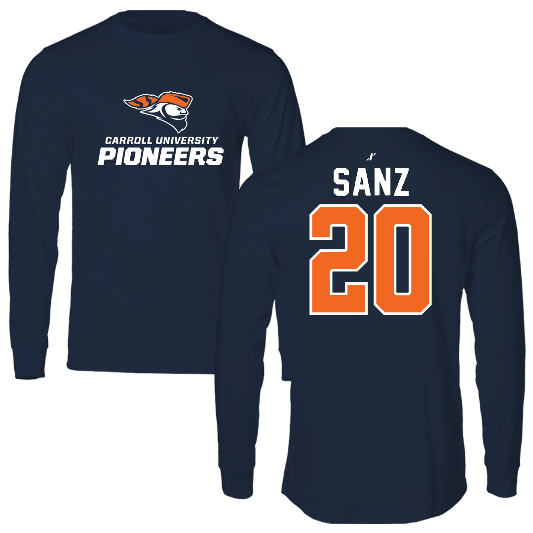 Carroll University Soccer Navy Long Sleeve - #20 Ignacio Sanz