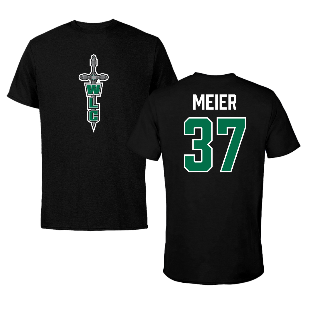 Wisconsin Lutheran College Baseball Black Performance Tee - #37 Adam Meier