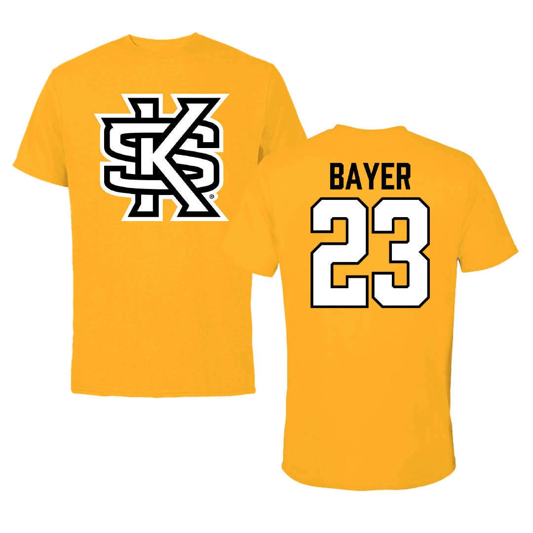 Kennesaw State University Baseball Gold Tee - #23 Ty Bayer