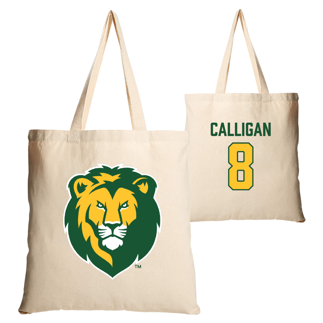 Southeastern Louisiana University Football Tan Canvas Tote Bag - #8 Keydrain Calligan