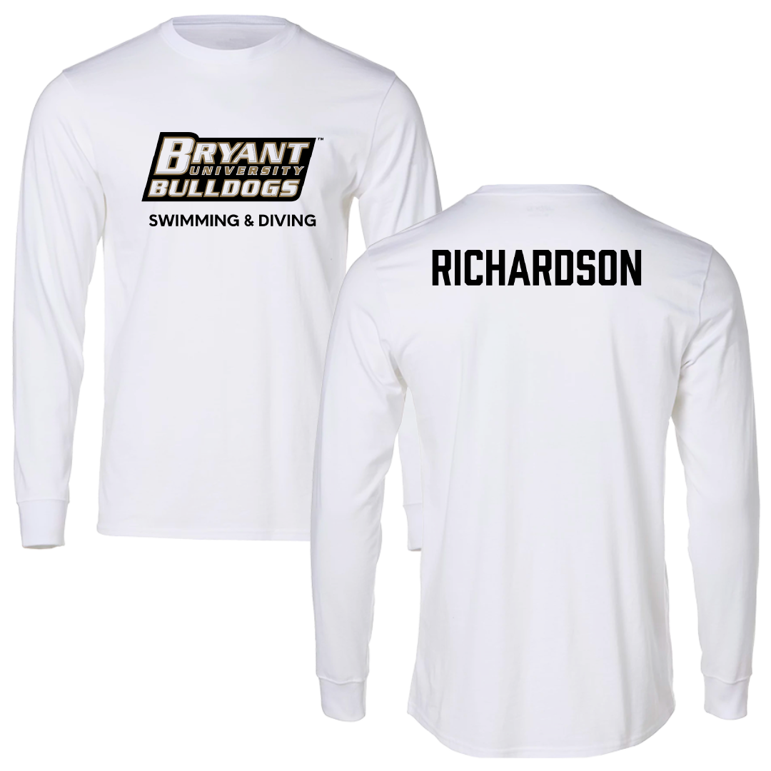 Bryant University Swimming & Diving White Long Sleeve - Elise Richardson