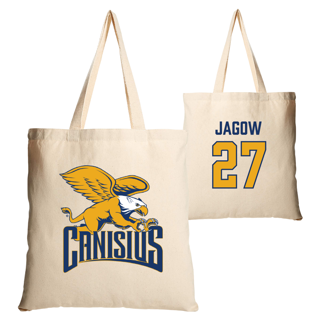 Canisius College Lacrosse (M) Tan Canvas Tote Bag - #27 Dylan Jagow