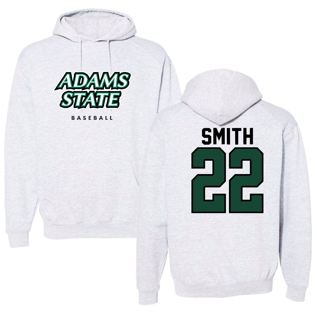 Adams State University Baseball Gray Block Hoodie - #22 Tyler Smith