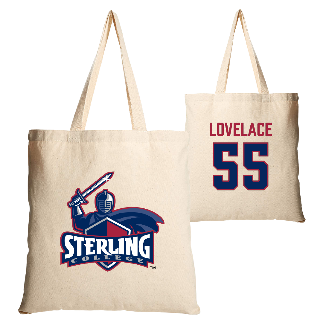 Sterling College Baseball Tan Canvas Tote Bag - #55 Cooper Lovelace
