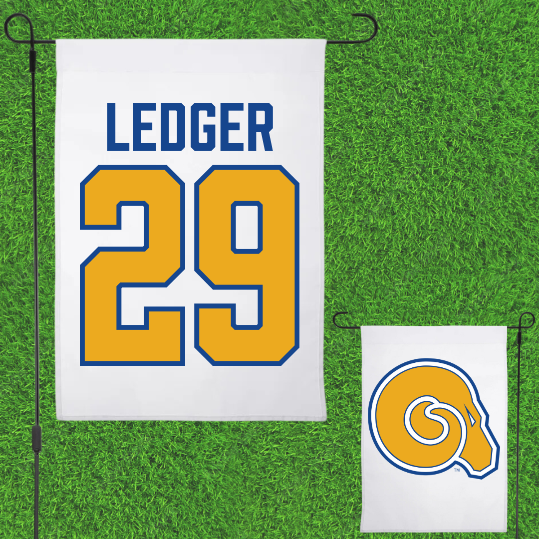 Albany State University Baseball White Garden Flag - #29 Chase Ledger