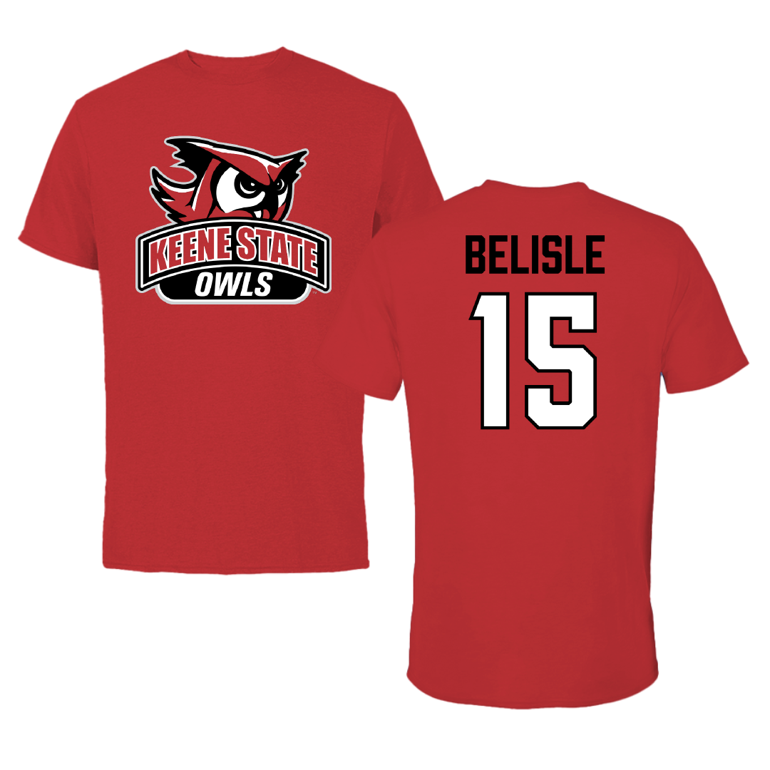 Keene State College Soccer Red Performance Tee - #15 Luke Belisle
