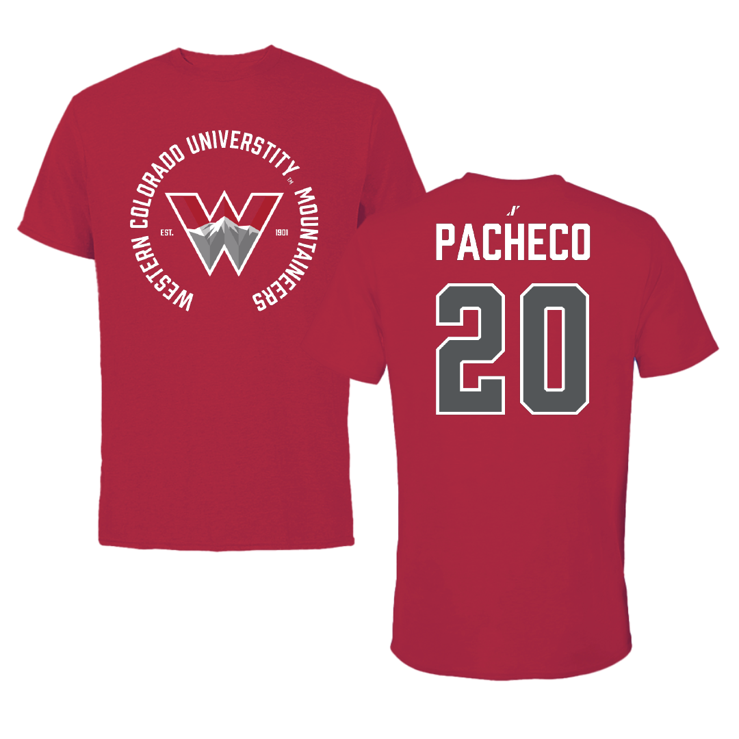 Western Colorado University Football Crimson General Tee - #20 Ramon Pacheco