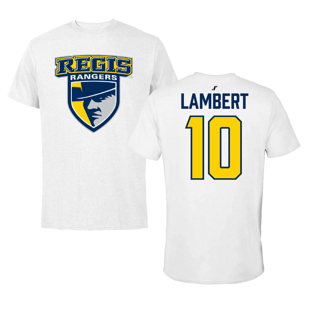 Regis University (Colorado) Basketball White Tee - #10 Quinn Lambert