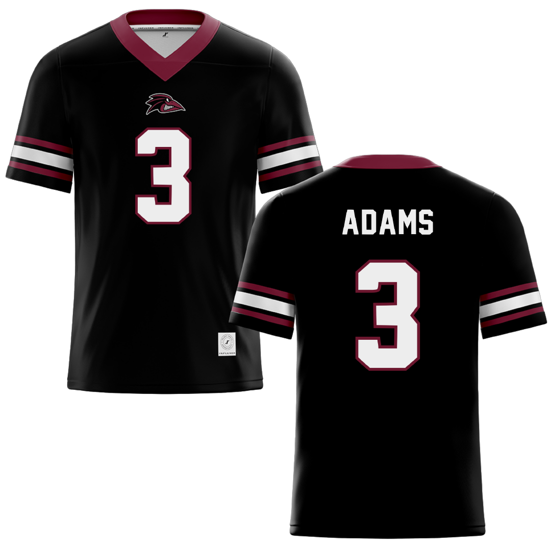Franklin Pierce University Black Lacrosse Jersey - #3 Bella Adams
