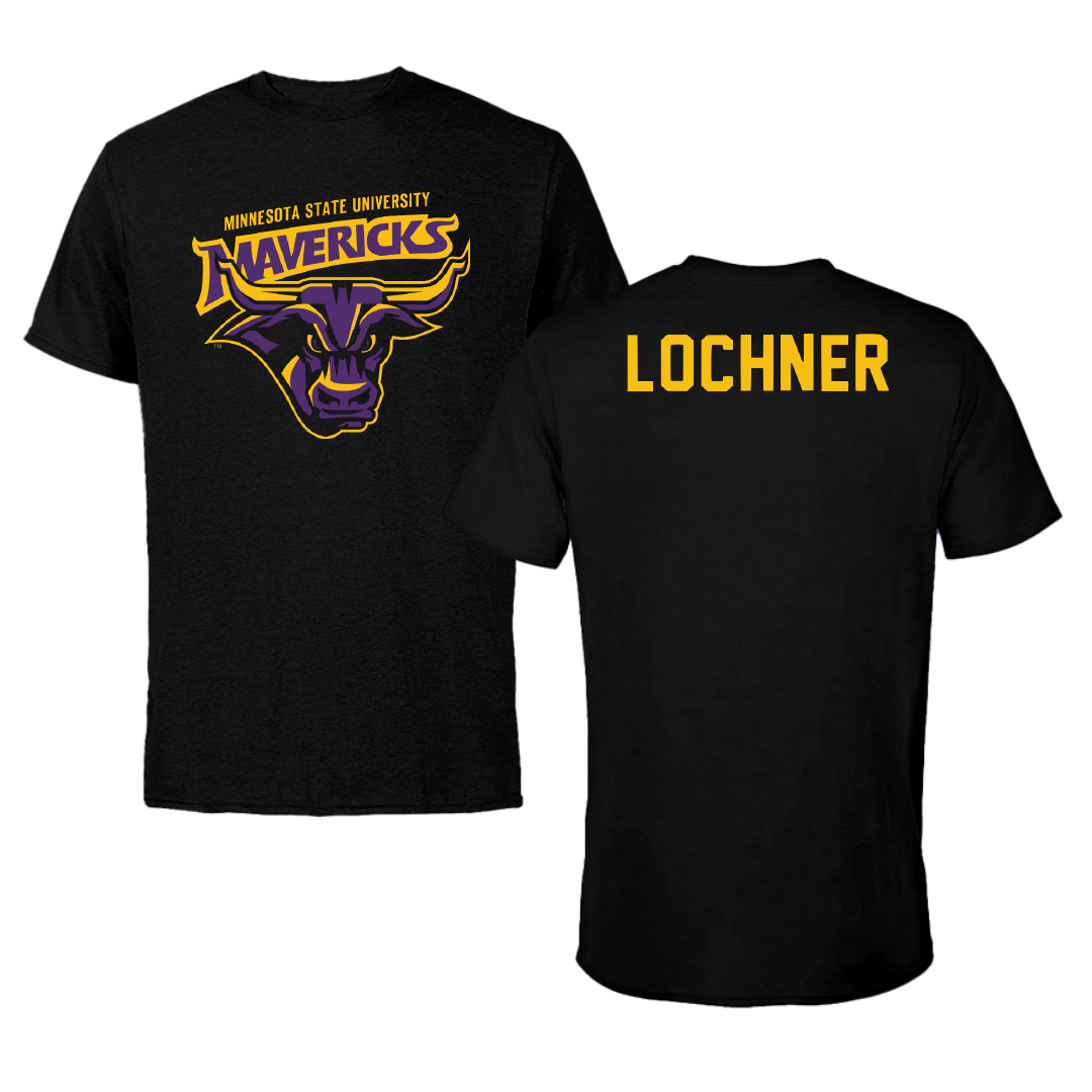 Minnesota State University-Mankato Wrestling Black Performance Tee - Kaleb Lochner