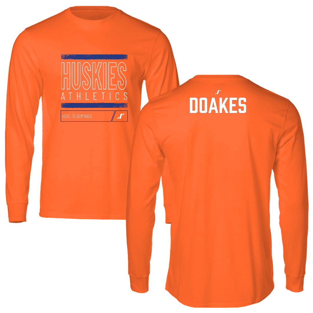 Houston Christian University TF and XC Orange Dominate Performance Long Sleeve - Kennedy Doakes