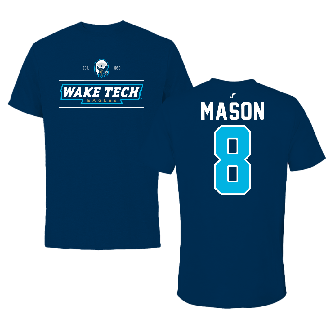 Wake Tech Community College Baseball Navy General Performance Tee - #8 John Mason