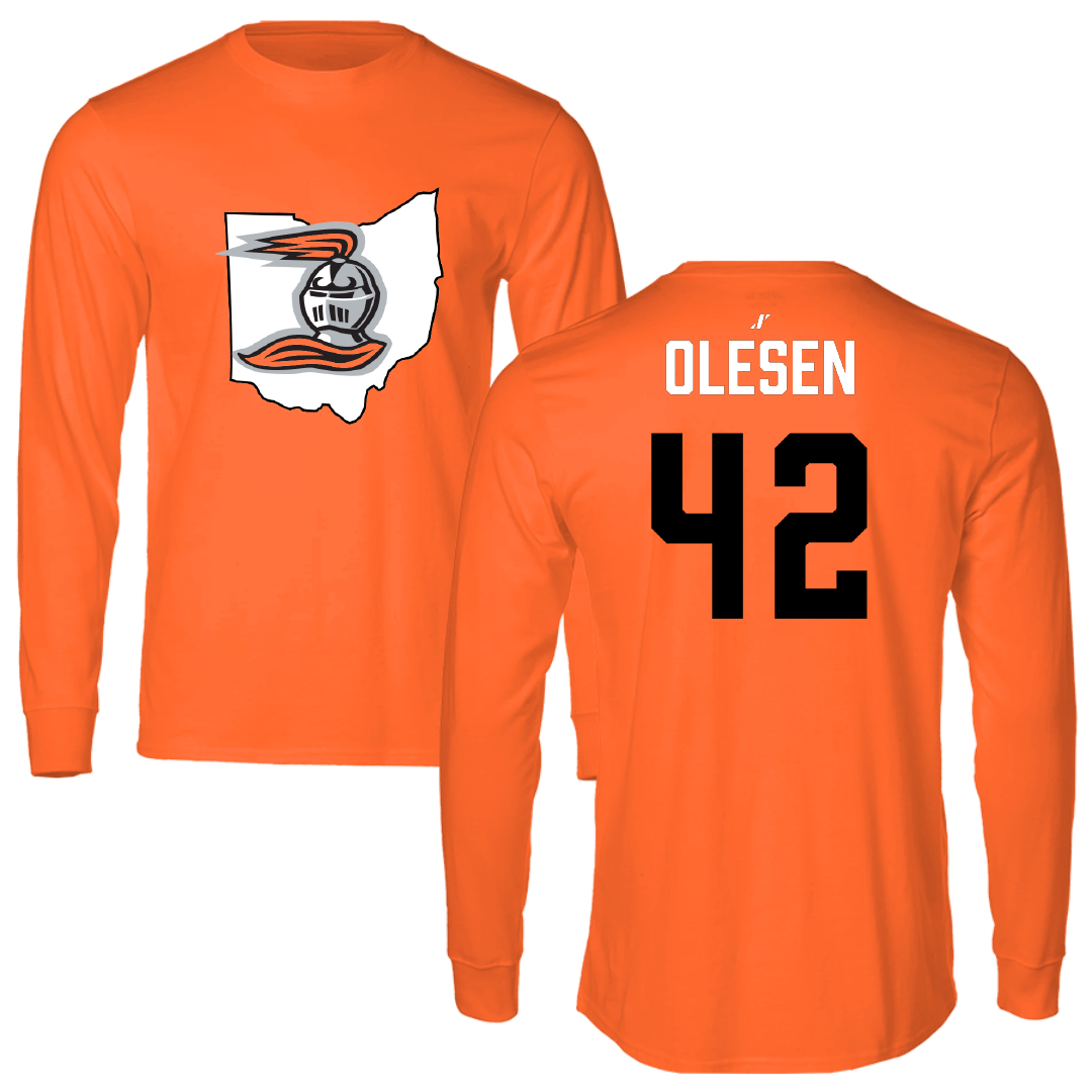 Heidelberg University Baseball Orange State Long Sleeve - #42 Jameson Olesen