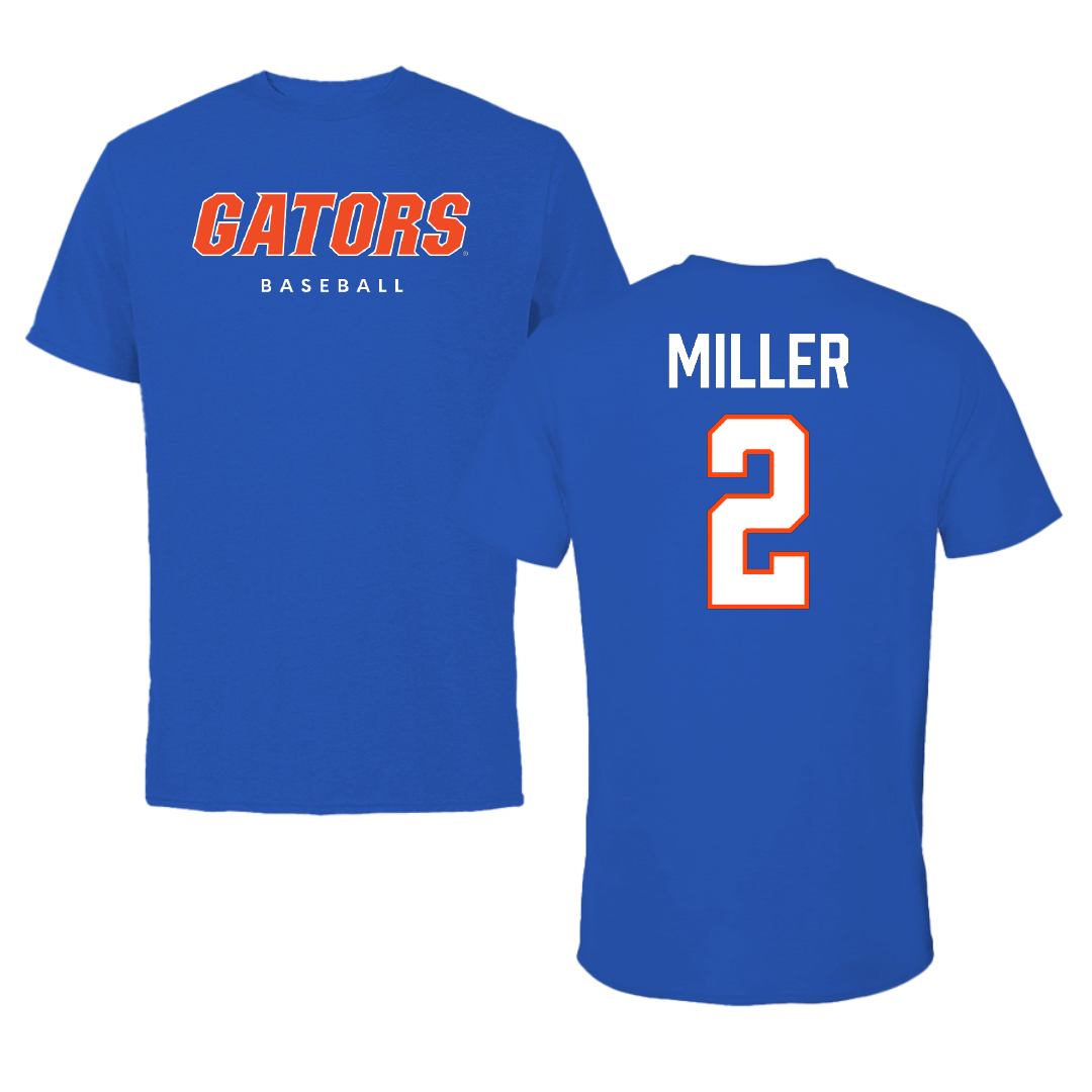 University of Florida Baseball True Royal Performance Tee - #2 Sam Miller