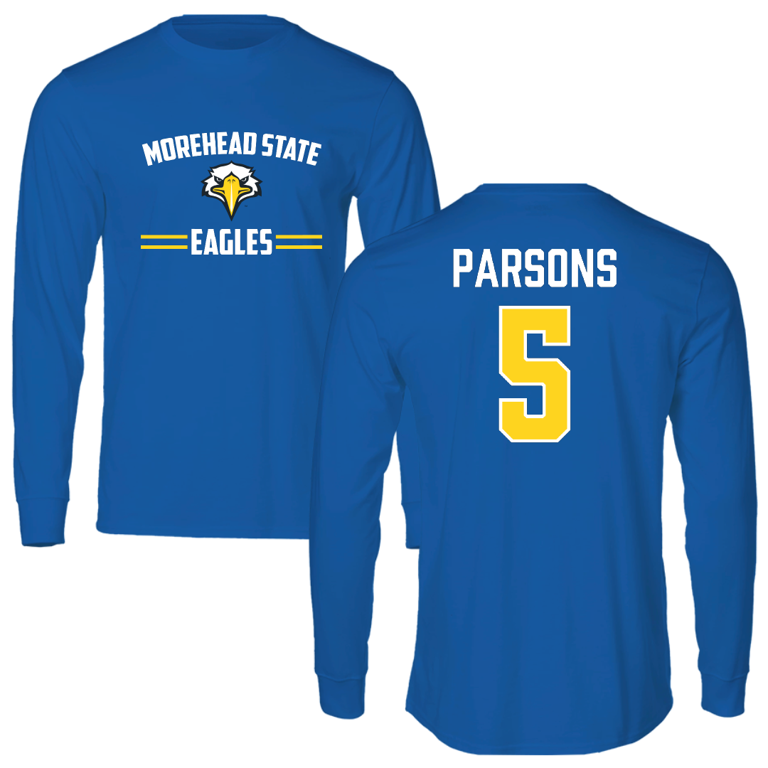 Morehead State University Football Blue General Long Sleeve - #5 David Parsons