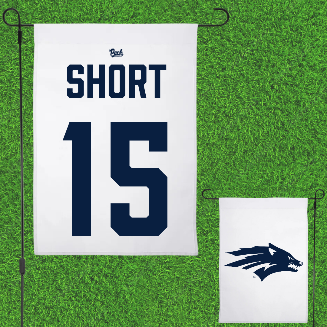 University of Nevada Baseball White Garden Flag - #15 Tanner Short