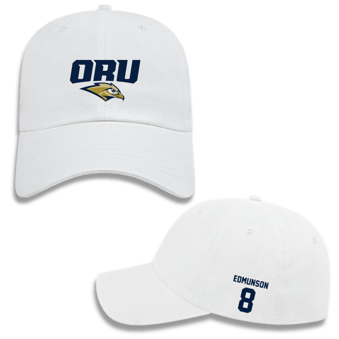 Oral Roberts University Baseball White Hat - #8 Will Edmunson