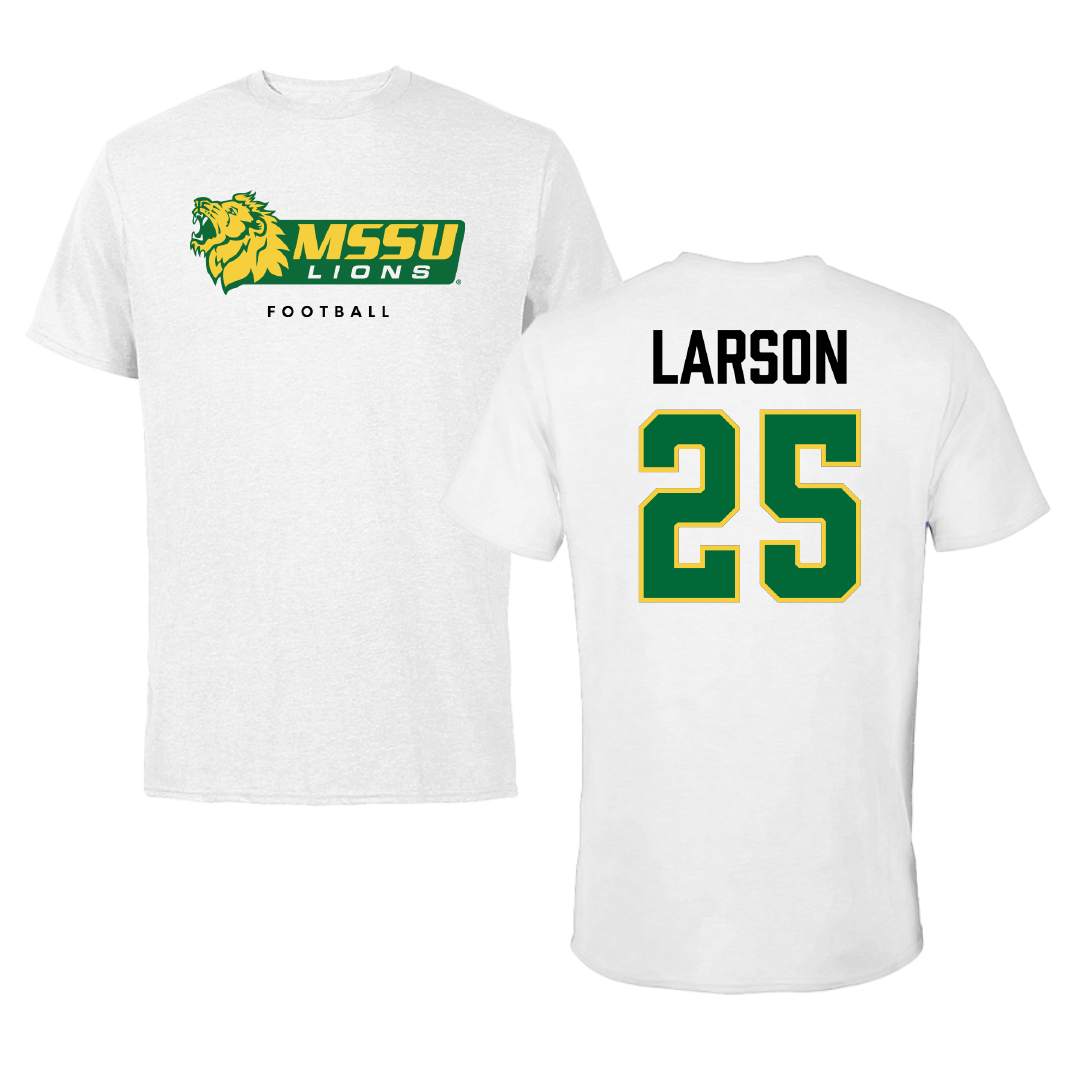 Missouri Southern State University Football White Performance Tee - #25 De'Shawn Larson