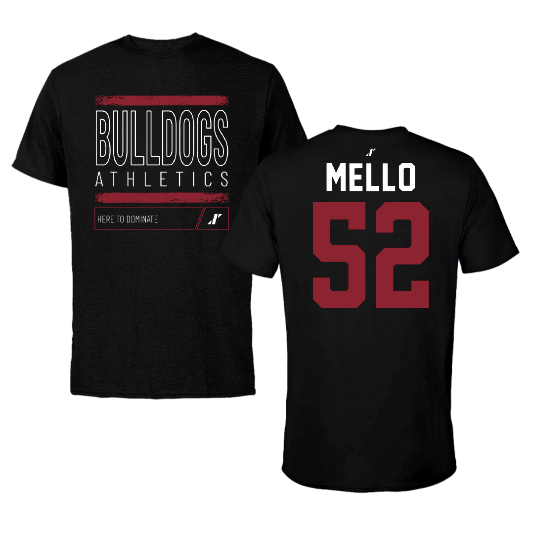 Dean College Baseball Black Dominate Performance Tee - #52 Nolan Mello