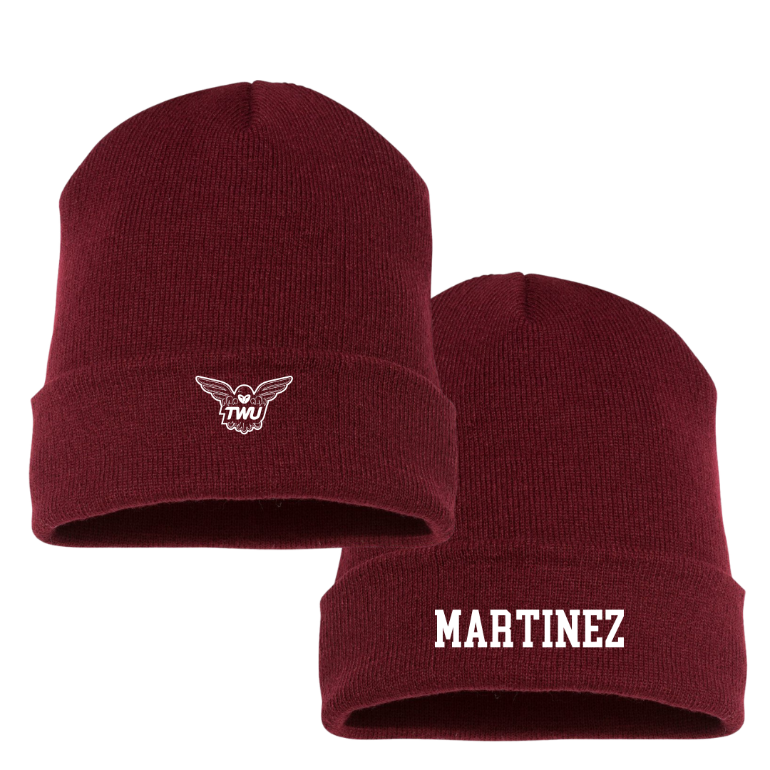 Texas Woman's University Wrestling (W) Maroon Beanie - Monzerat Martinez
