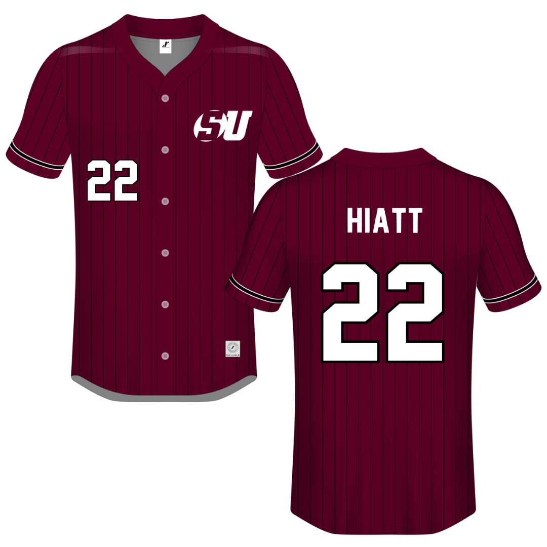 Schreiner University Maroon Button-Down Jersey - #22 Ian Hiatt