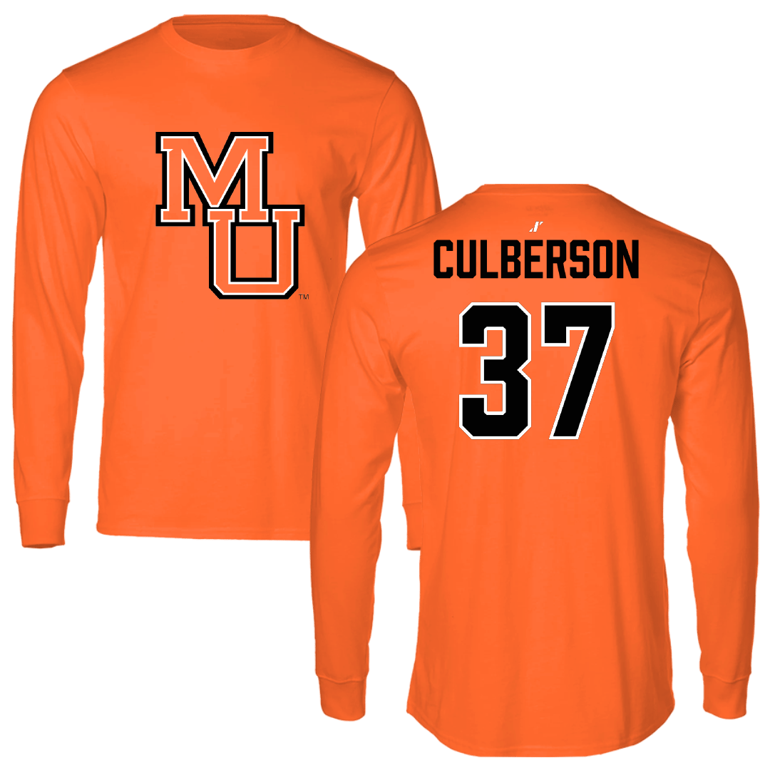 Mercer University Baseball Orange Long Sleeve - #37 Cooper Culberson