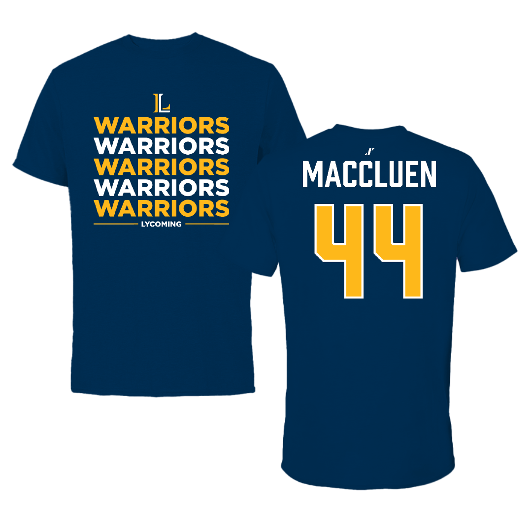 Lycoming College Baseball Navy General Tee - #44 Eric MacCluen