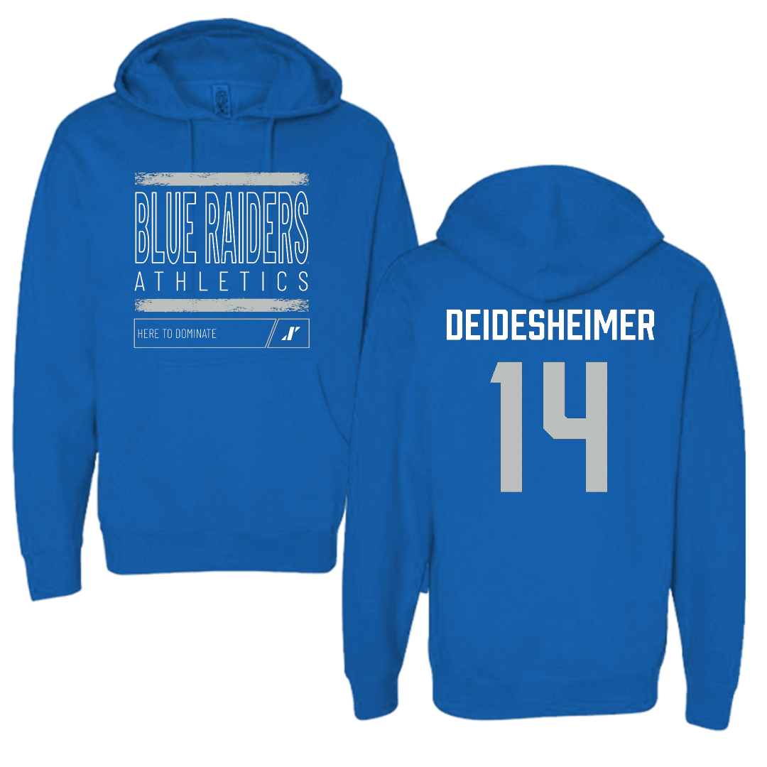 Middle Tennessee State University Volleyball Blue Dominate Hoodie - #14 Payton Deidesheimer