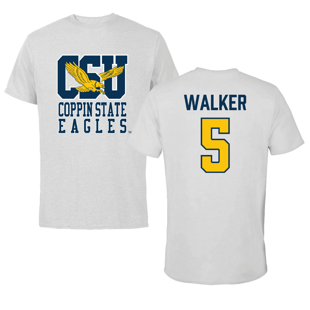 Coppin State University Volleyball (W) Light Gray Performance Tee - #5 Deviana Walker