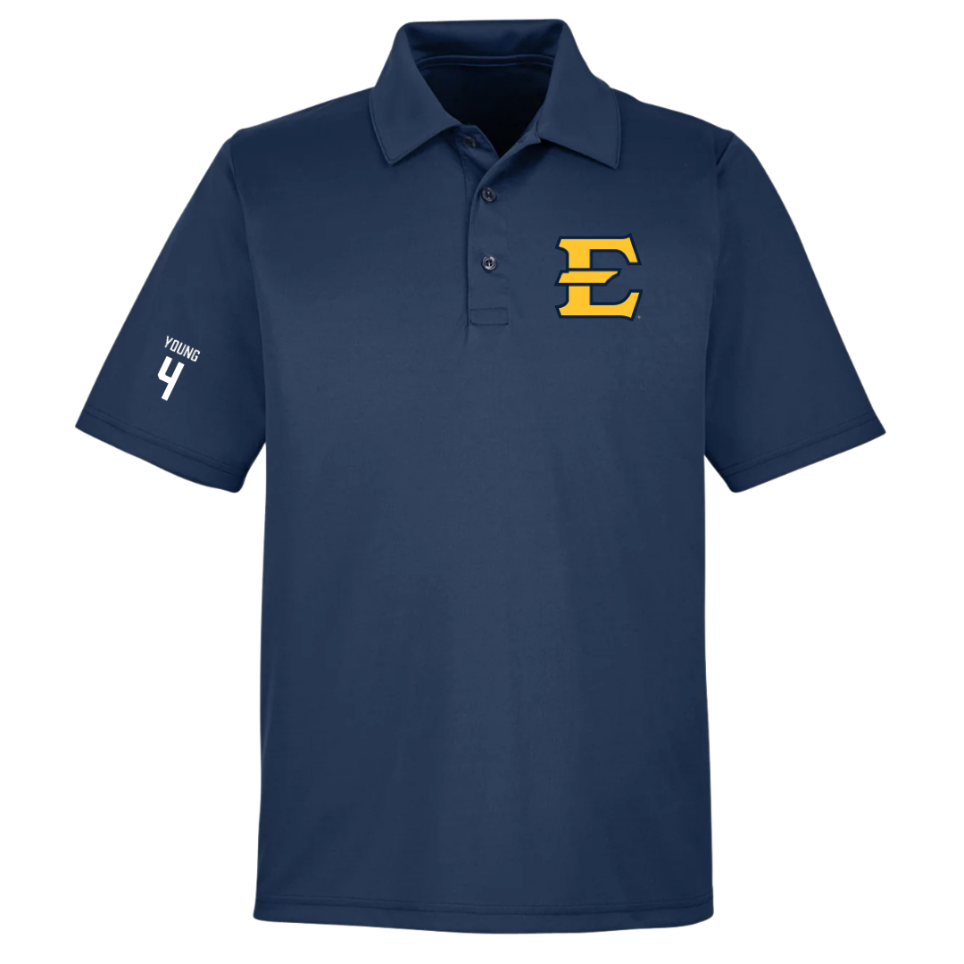 East Tennessee State University Softball Navy Polo - #4 Cameron Young