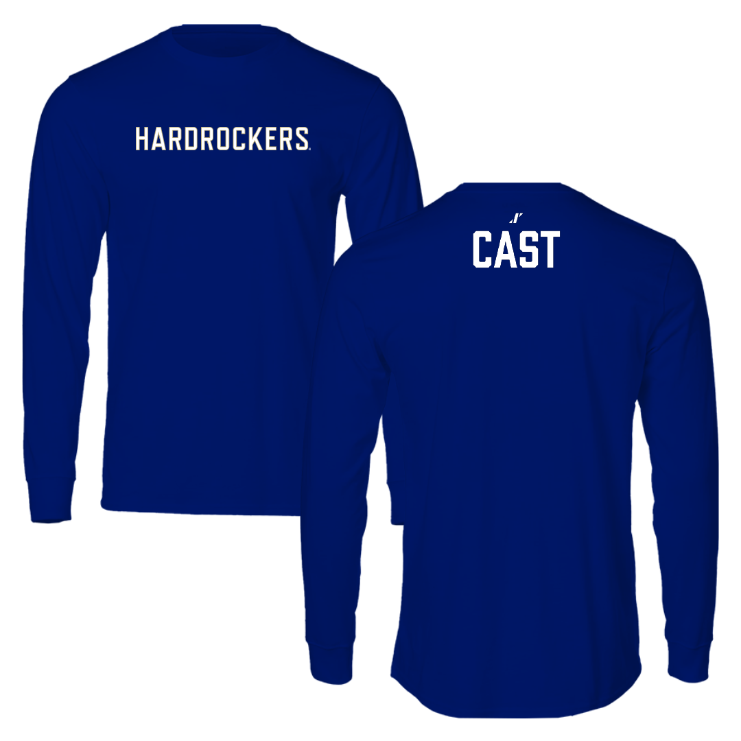 South Dakota Mines TF and XC Navy Wordmark Performance Long Sleeve - Peyton Cast