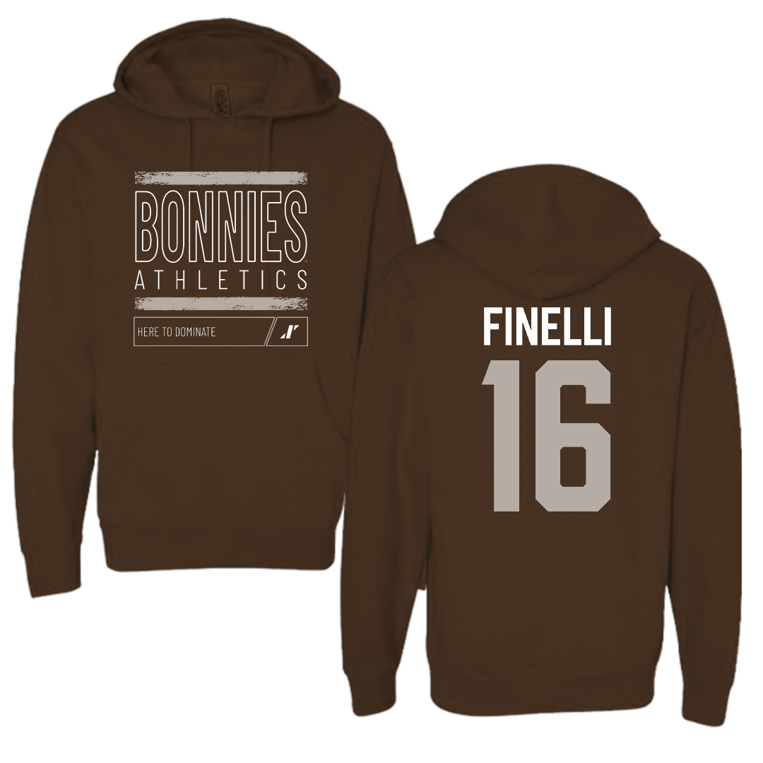 St. Bonaventure University Soccer Brown Dominate Hoodie - #16 Luc Finelli
