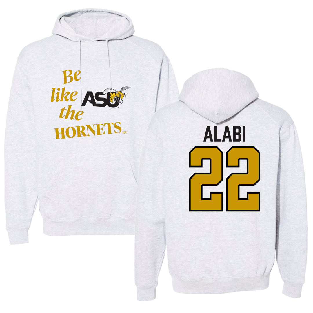 Alabama State University Basketball Light Gray Be Like Us Hoodie - #22 Kevin Alabi