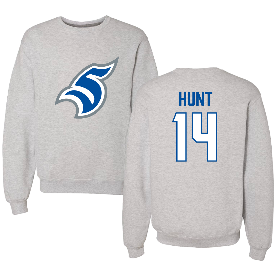 Thomas More University Basketball Gray Crewneck - #14 Morgan Hunt