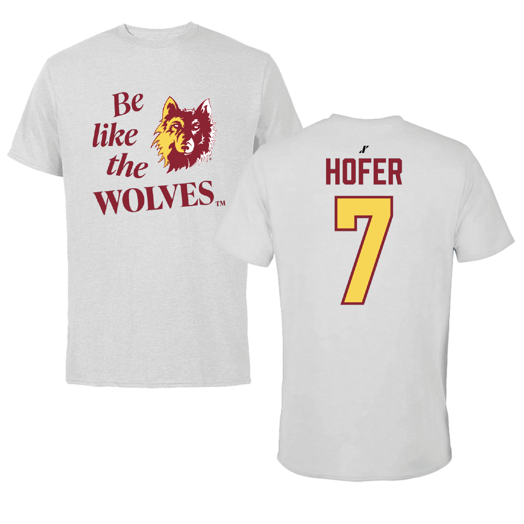 Northern State University Soccer Light Gray Be Like Us Tee - #7 Jaylee Hofer