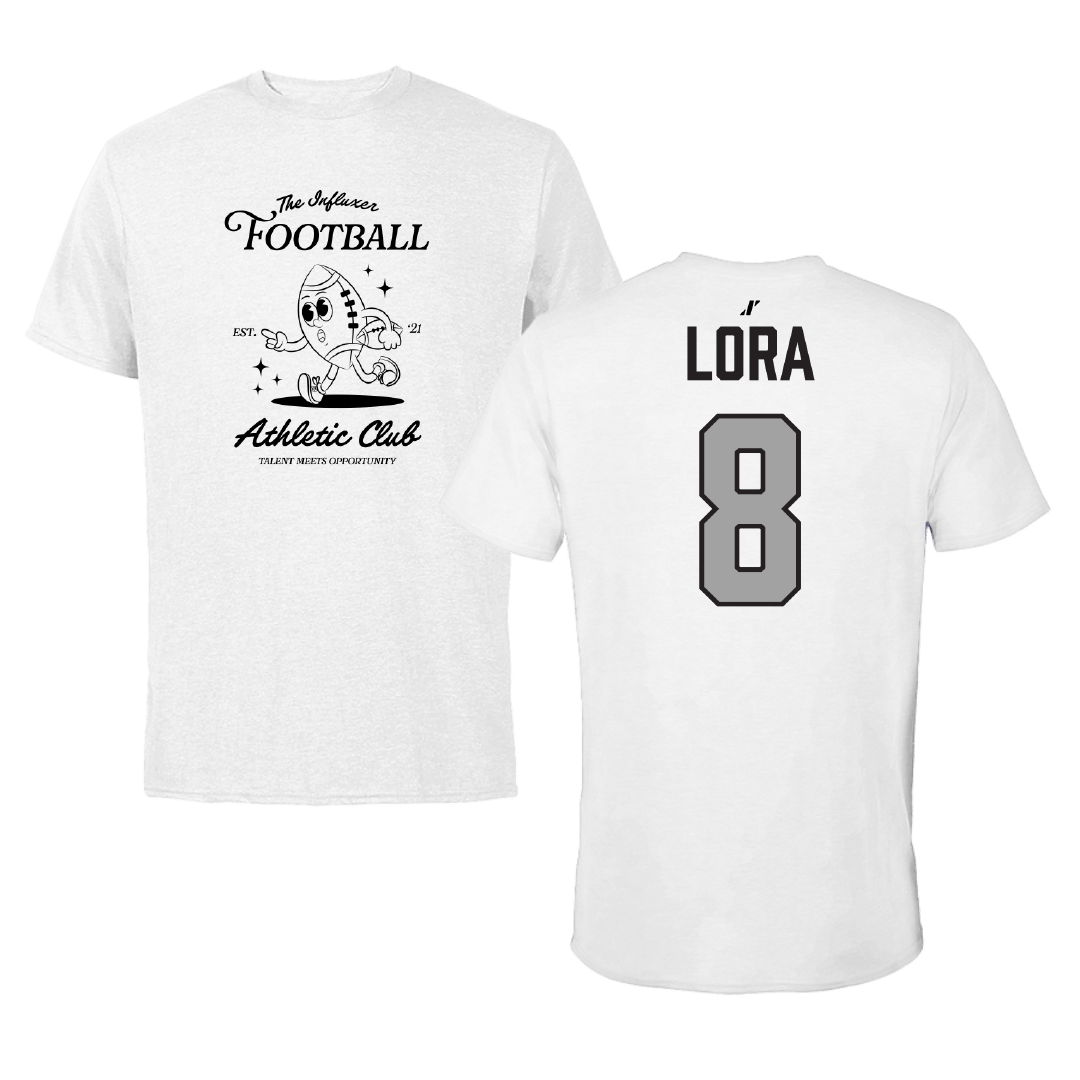 Football White Influxer Athletic Club Tee - #8 Christian Lora