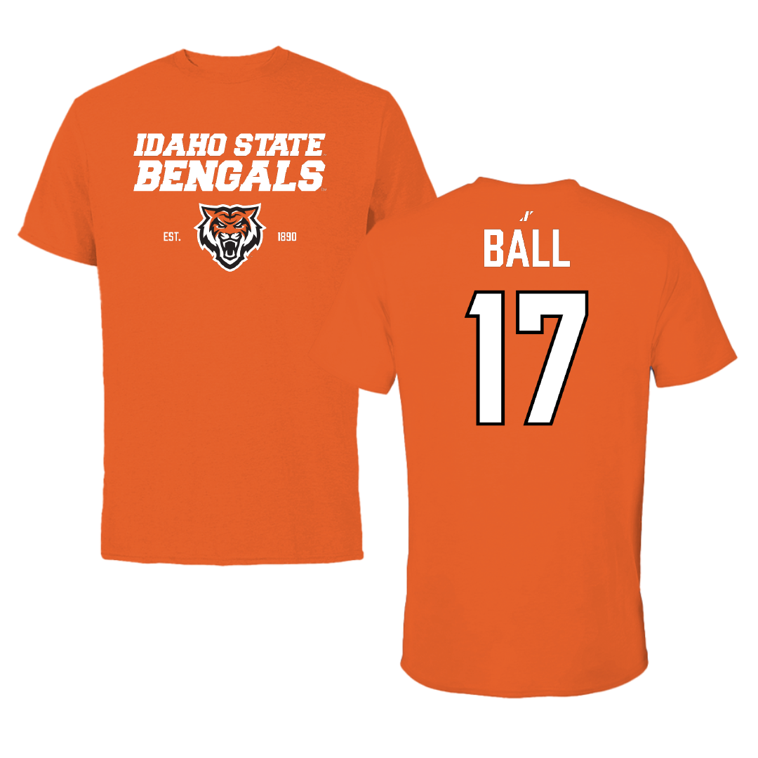 Idaho State University Football Orange General Performance Tee - #17 Joshua Ball