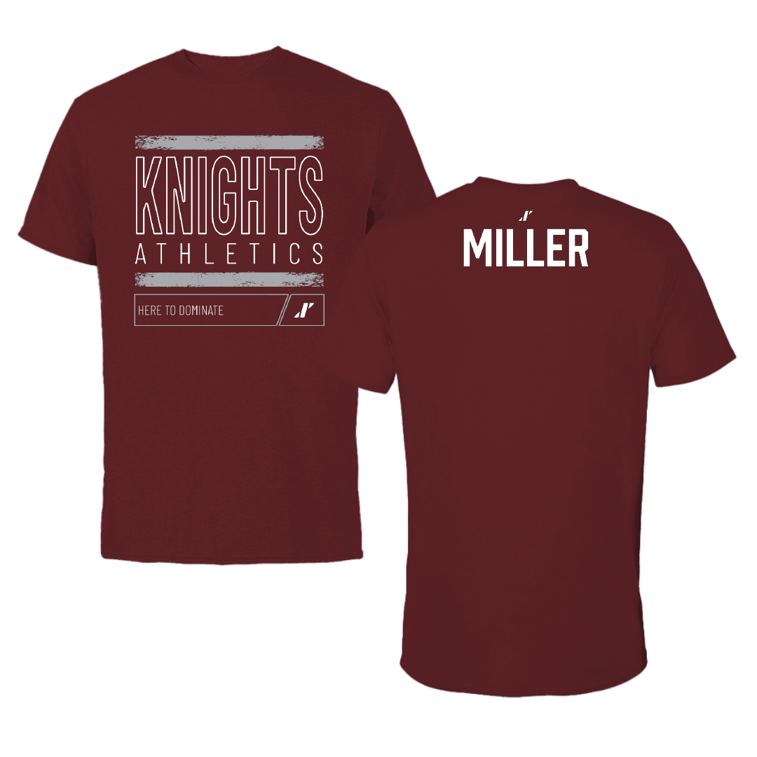 Bellarmine University Wrestling (M) Maroon Dominate Tee - Cael Miller