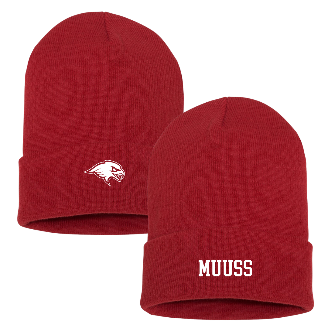 Montclair State University Volleyball (W) Red Beanie - #16 Camryn Muuss