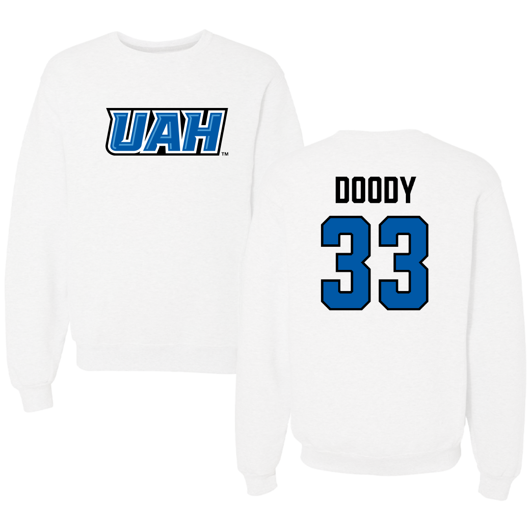 Huntsville Lacrosse (W) White Crewneck - #33 Meghan Doody
