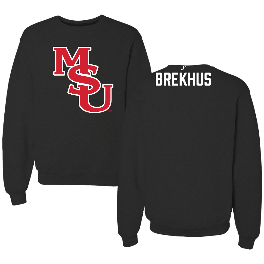 Minot State University Wrestling (W) Black Crewneck - Raine Brekhus