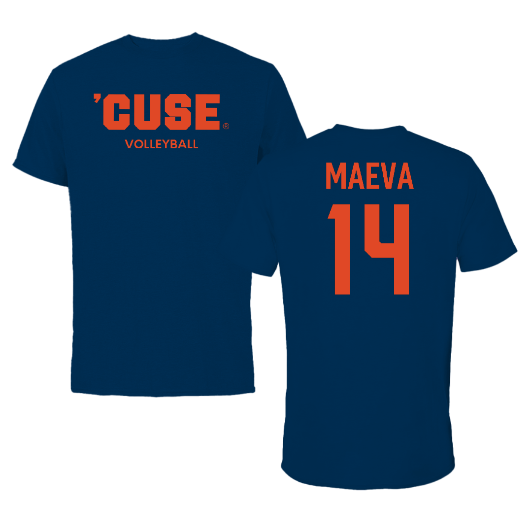 Syracuse University Volleyball (W) Navy Tee - #14 Tehya Maeva