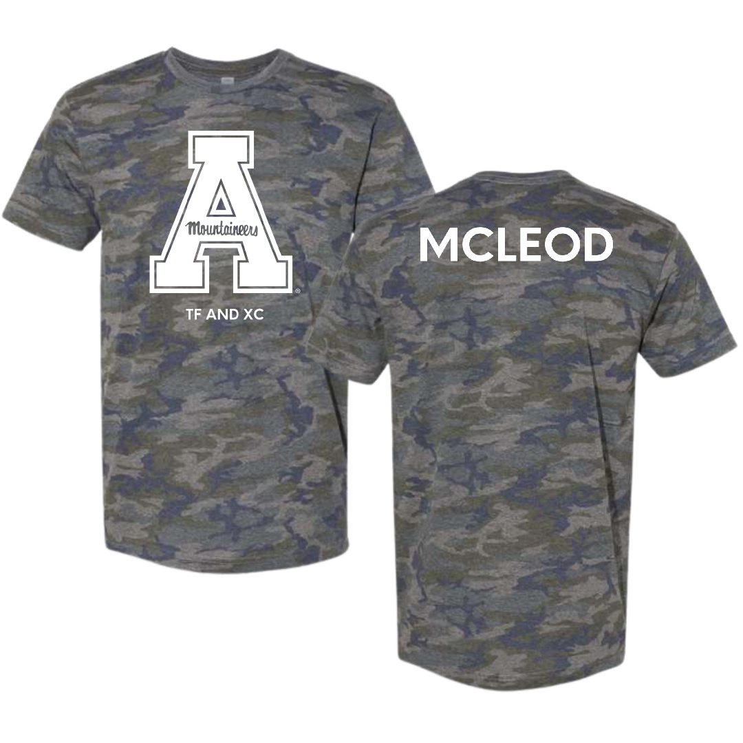Appalachian State University TF and XC Vintage Camo Tee - Kaitlyn McLeod