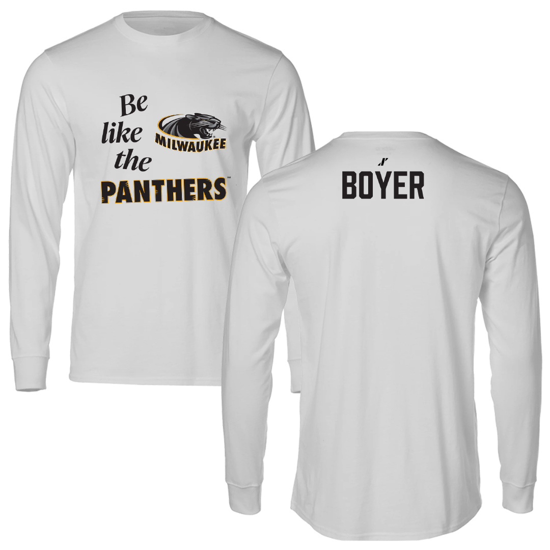 University of Wisconsin-Milwaukee TF and XC Light Gray Be Like Us Performance Long Sleeve - Trevor Boyer