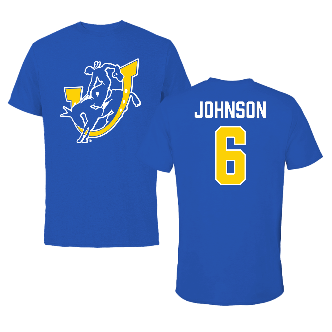 Southern Arkansas University Baseball Blue Performance Tee - #6 Caleb Johnson