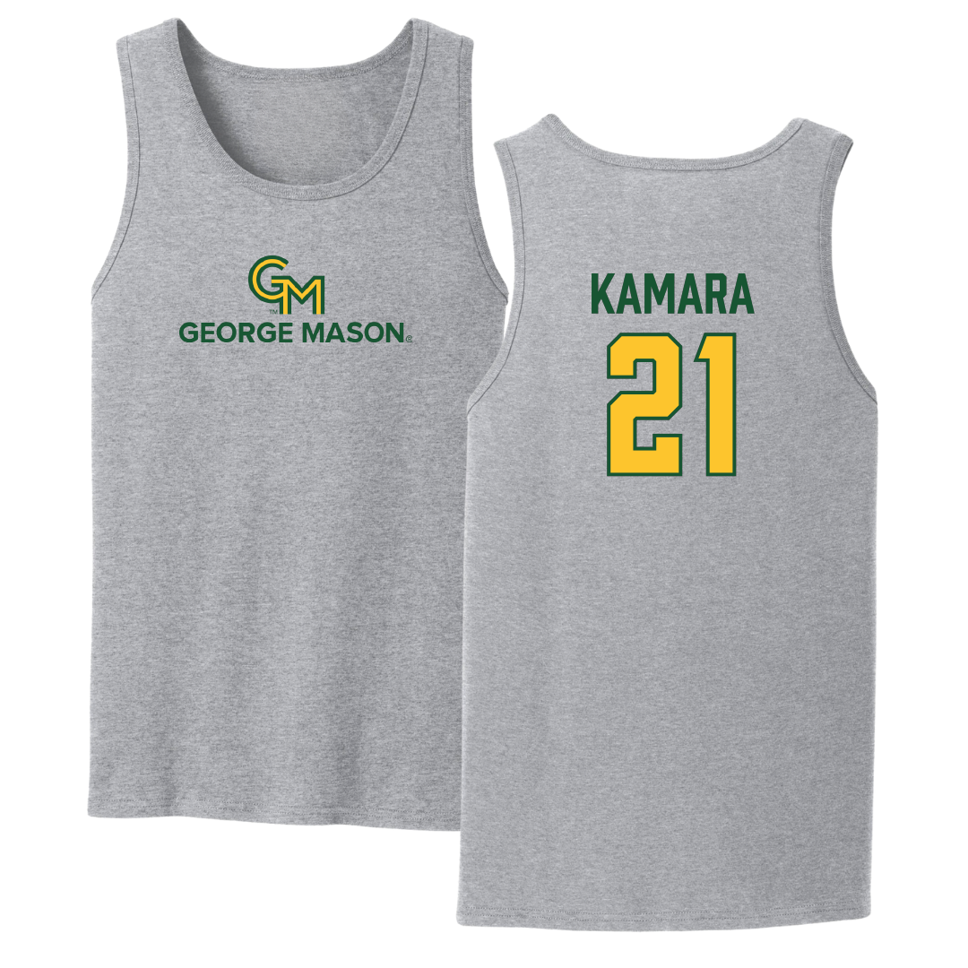 George Mason University Soccer Sport Gray Tank Top - #21 Abdul Kamara
