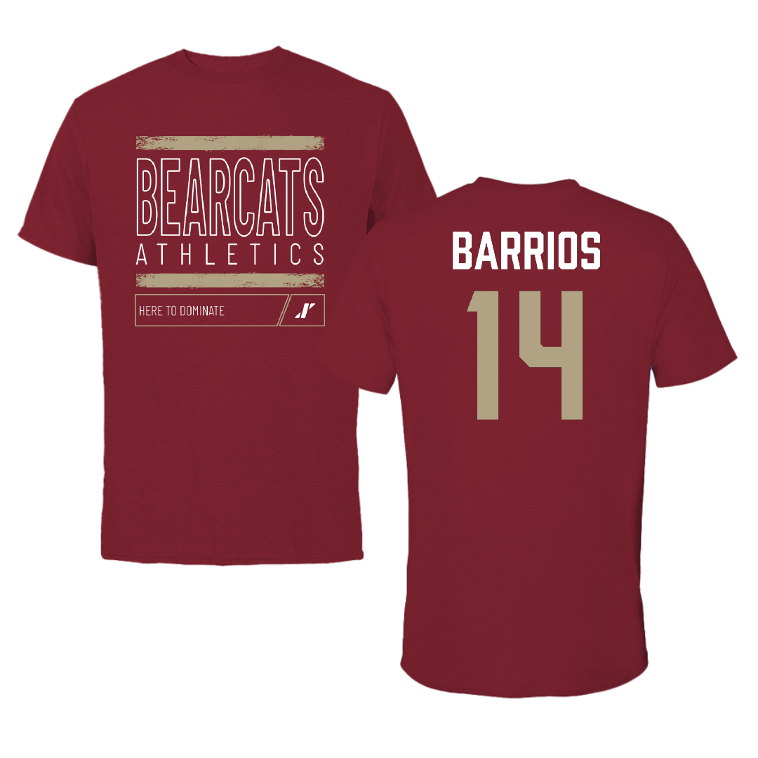 Willamette University Football Cardinal Dominate Tee - #14 Raysean Barrios