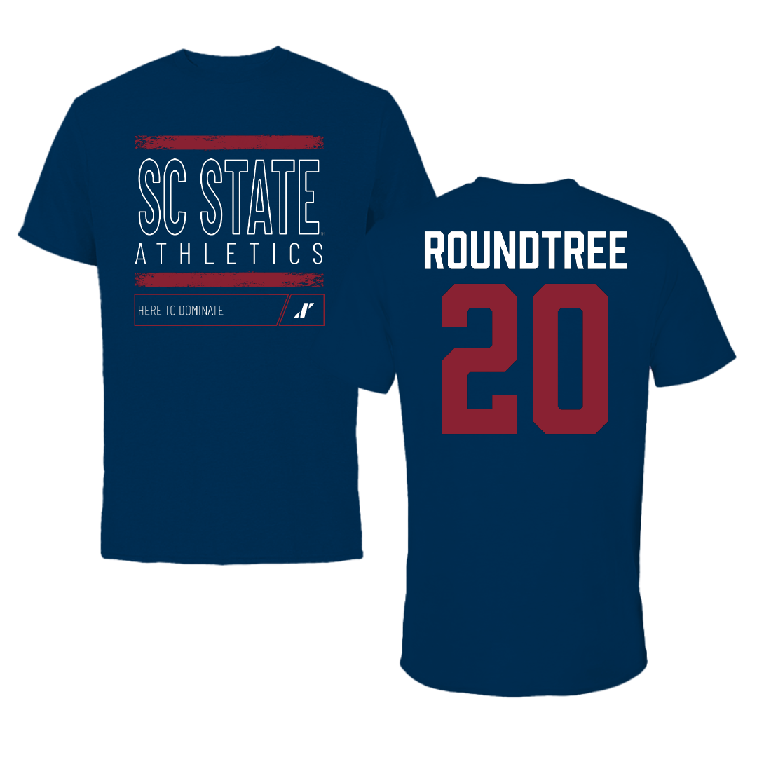 South Carolina State University Softball Navy Dominate Tee - #20 Dymond Roundtree